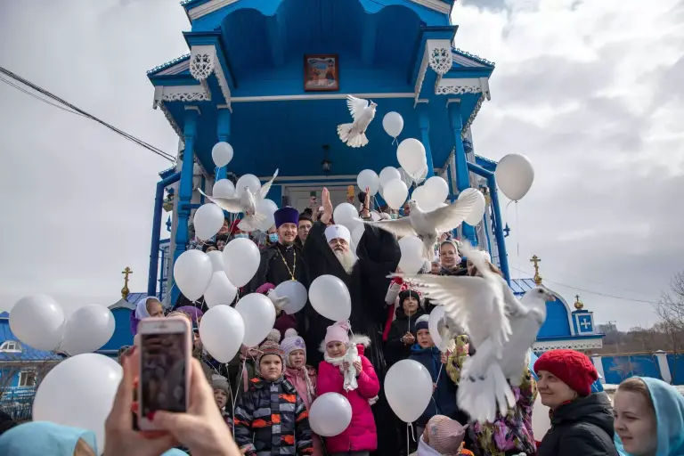 Божественная литургия в храме Благовещения Пресвятой Богородицы Ульяновска