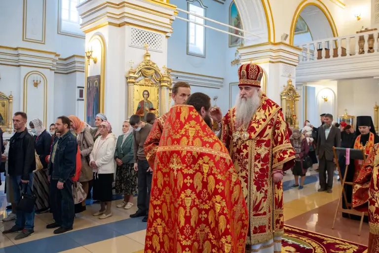 Всенощное бдение в Спасо-Вознесенском кафедральном соборе Ульяновска