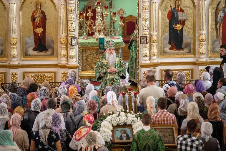 Божественная литургия в Воскресенско-Германовском храме Ульяновска