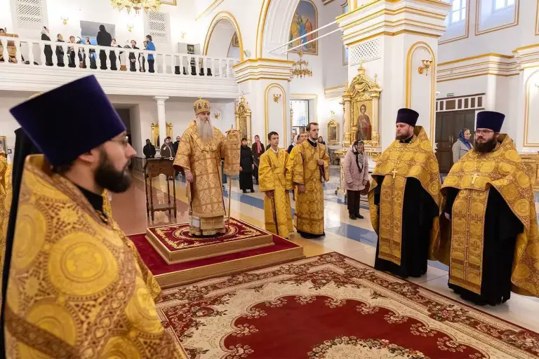 Всенощное бдение в Спасо-Вознесенском кафедральном соборе г. Ульяновска