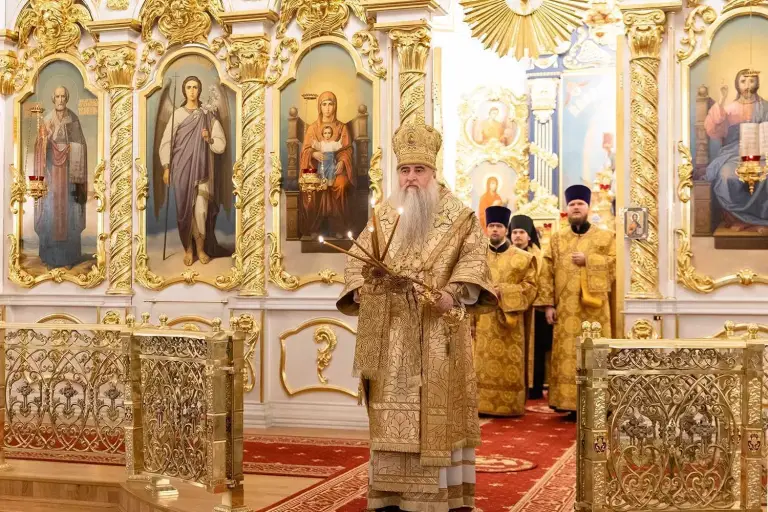 Всенощное бдение в Спасо-Вознесенском кафедральном соборе Ульяновска