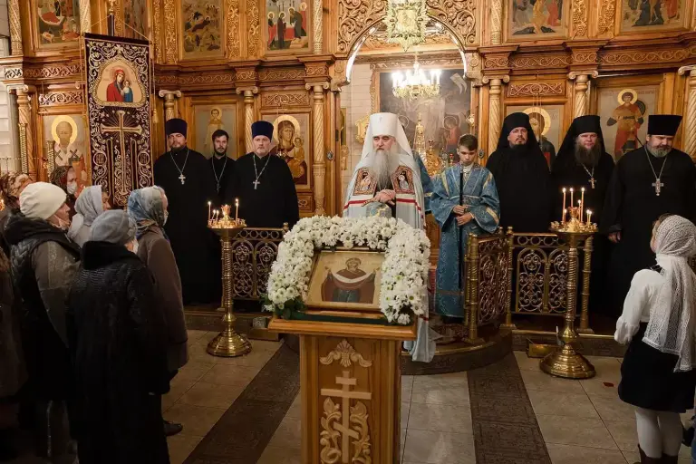 Всенощное бдение в храме Благовещения Пресвятой Богородицы в Ульяновске
