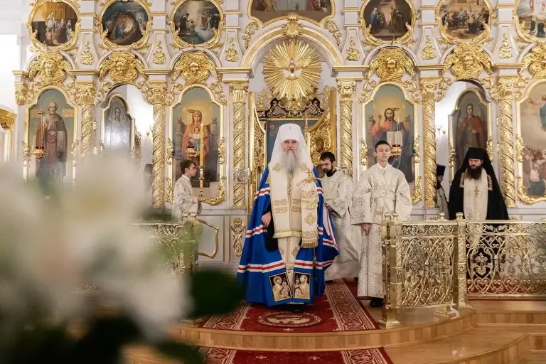 Всенощное бдение в Спасо-Вознесенском кафедральном соборе Ульяновска
