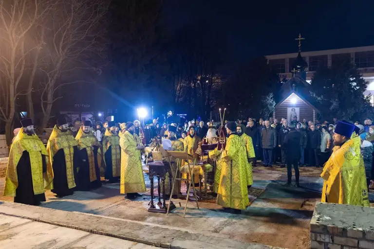 В Симбирской епархии совершен чин основания храма в честь святого Александра Невского. Видео