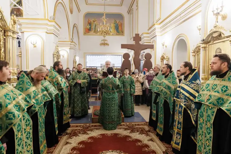Всенощное бдение в Спасо-Вознесенском кафедральном соборе Ульяновска