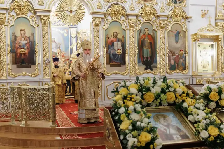 Всенощное бдение в Спасо-Вознесенском кафедральном соборе Ульяновска