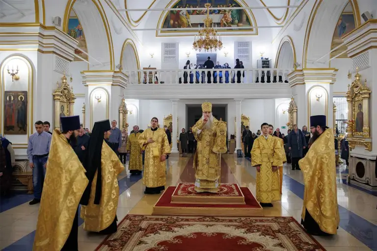 Всенощное бдение в Спасо-Вознесенском кафедральном соборе Ульяновска