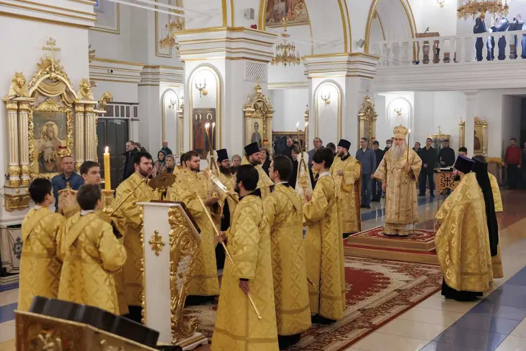 Всенощное бдение в Спасо-Вознесенском кафедральном соборе Ульяновска