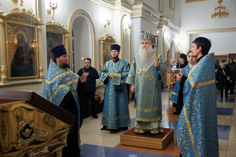 Полиелейное богослужение в Спасо-Вознесенском кафедральном соборе Ульяновска