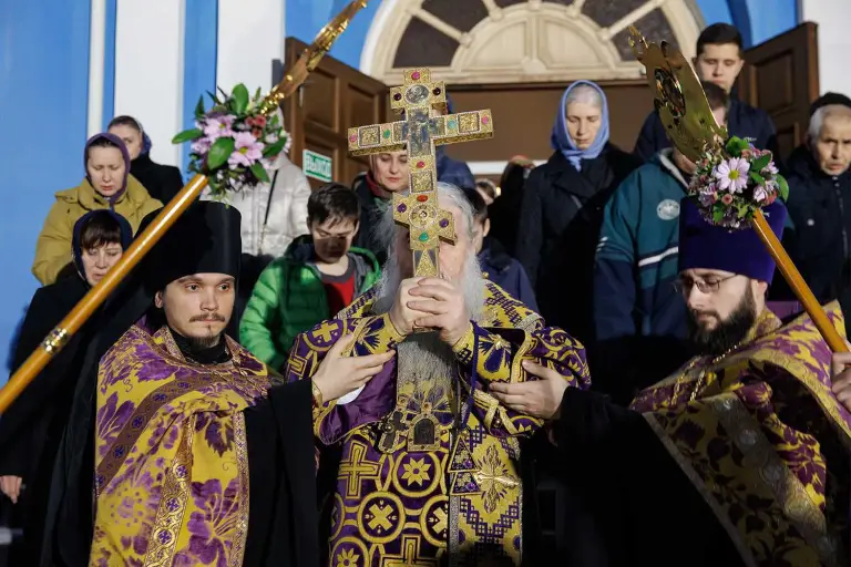 Всенощное бдение в Спасо-Вознесенском кафедральном соборе Ульяновска