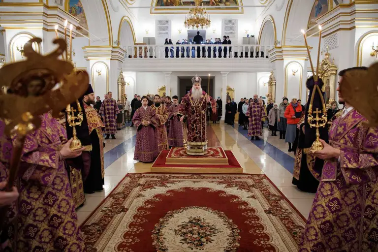 Всенощное бдение в Спасо-Вознесенском кафедральном соборе Ульяновска