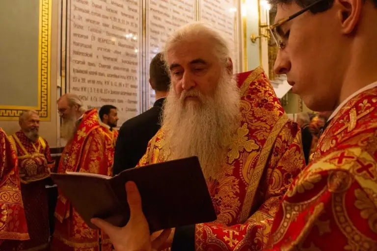 Божественная литургия в Храме Христа Спасителя в Москве
