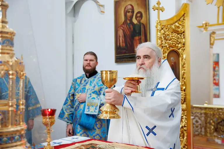 Божественная литургия в Спасо-Вознесенском кафедральном соборе Ульяновска