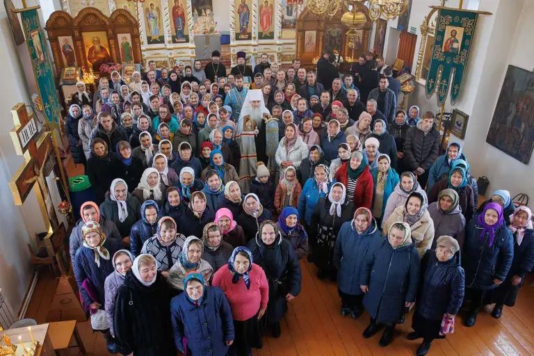Божественная литургия в храме в честь иконы Божией Матери «Всех скорбящих радость» с. Старые Алгаши