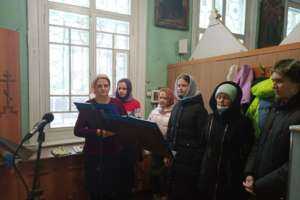 Учащиеся воскресной школы Богородице-Неопалимовского храма пели за Божественной литургией