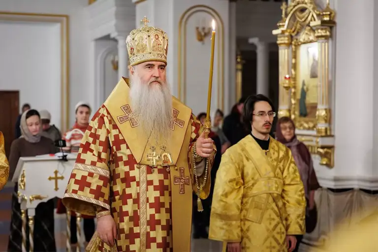 Полиелейное богослужение в Спасо-Вознесенском кафедральном соборе Ульяновска
