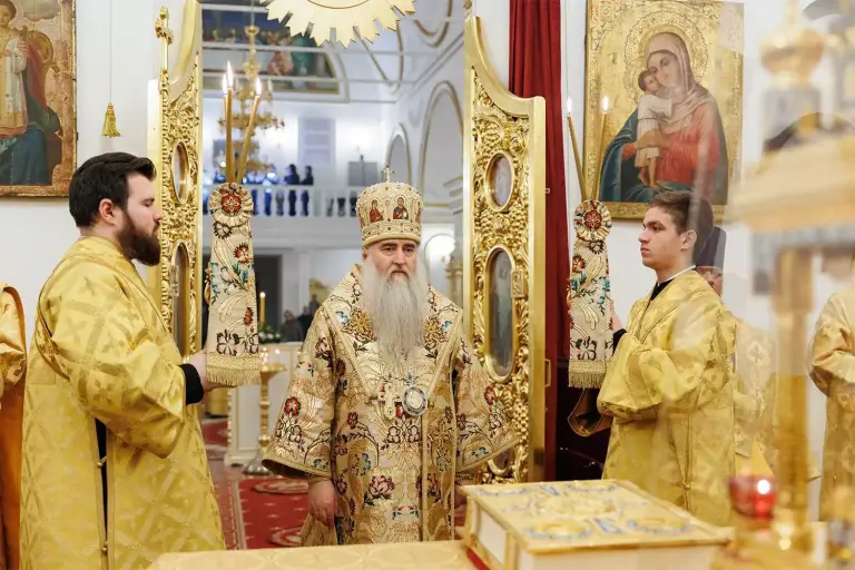 Всенощное бдение в Спасо-Вознесенском кафедральном соборе Ульяновска