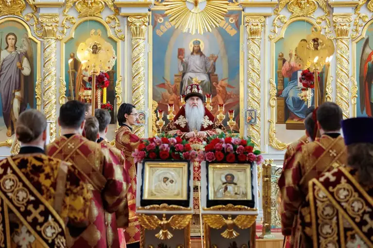Божественная литургия и чин Торжества Православия в Спасо-Вознесенском кафедральном соборе Ульяновска