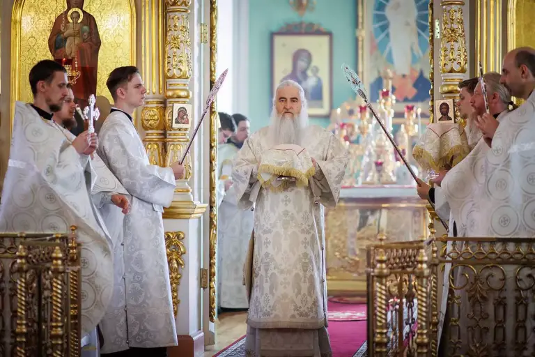 Божественная литургия и крещение оглашенных в Воскресенско-Германовском храме г. Ульяновска