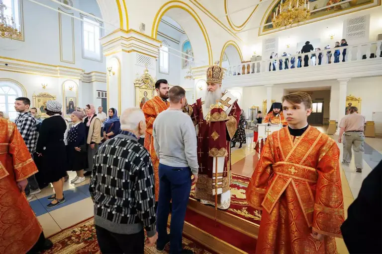 Всенощное бдение в Спасо-Вознесенском кафедральном соборе г. Ульяновска