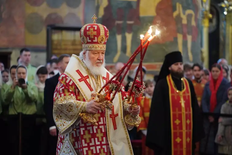 Патриаршая проповедь в понедельник Светлой седмицы после Литургии в Успенском соборе Московского Кремля