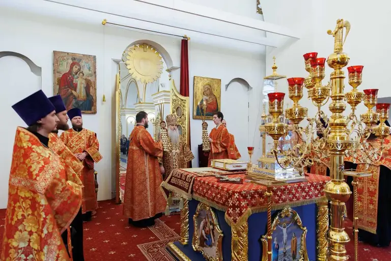 Всенощное бдение в Спасо-Вознесенском кафедральном соборе г. Ульяновска
