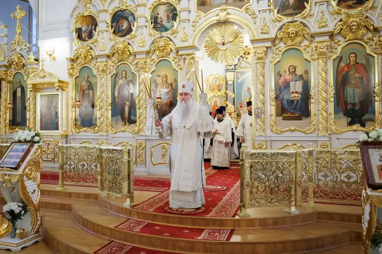 Всенощное бдение в Спасо-Вознесенском кафедральном соборе г. Ульяновска