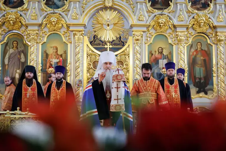 Всенощное бдение в Спасо-Вознесенском кафедральном соборе г. Ульяновска