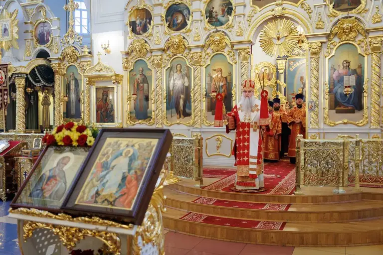 Всенощное бдение в Спасо-Вознесенском кафедральном соборе г. Ульяновска