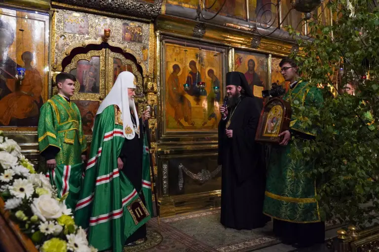 Слово Святейшего Патриарха Кирилла в канун праздника Святой Троицы в Троице-Сергиевой лавре