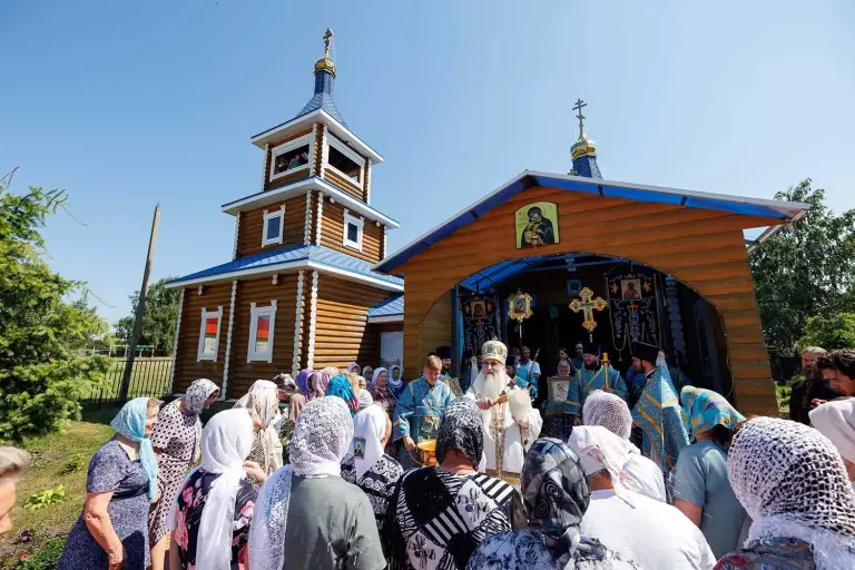 Божественная литургия в храме Владимирской иконы Божией Матери с. Поповка