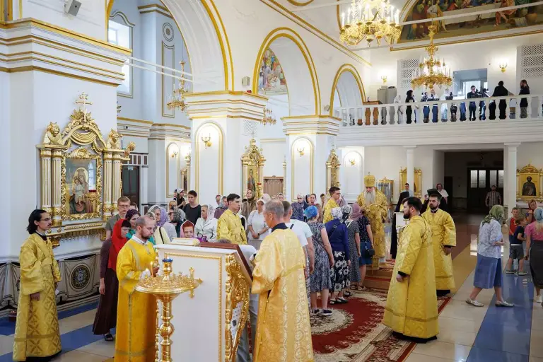 Всенощное бдение в Спасо-Вознесенском кафедральном соборе г. Ульяновска