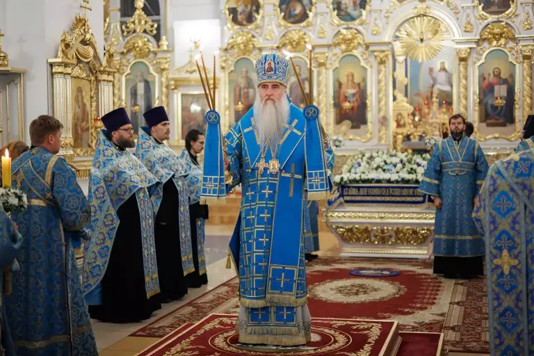 Всенощное бдение с чином погребения Божией Матери в Спасо-Вознесенском кафедральном соборе г. Ульяновска