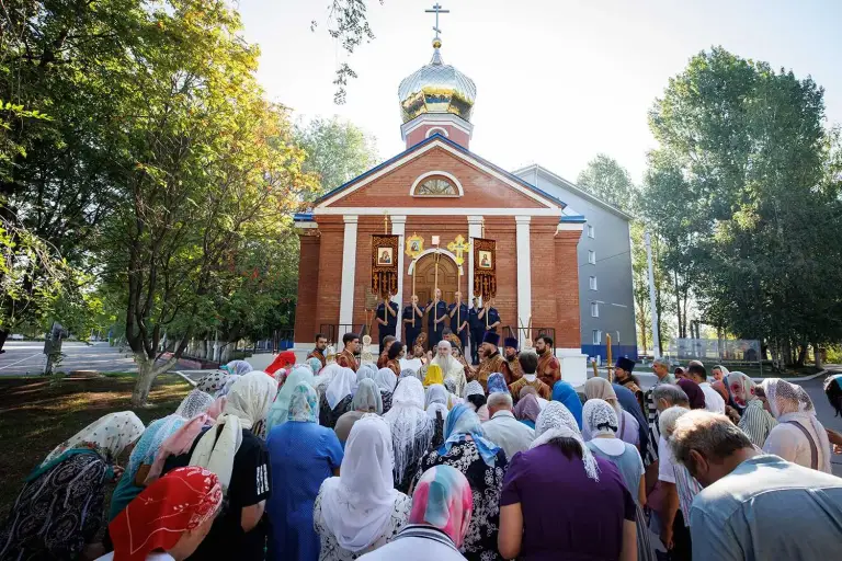 Великое освящение и Божественная литургия в храме во имя пророка Илии при 31-й ОДШБр г. Ульяновска