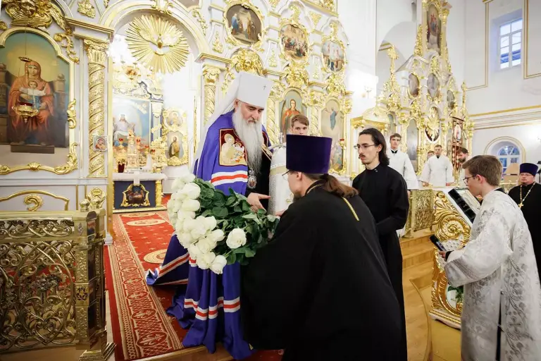Всенощное бдение в Спасо-Вознесенском кафедральном соборе г. Ульяновска