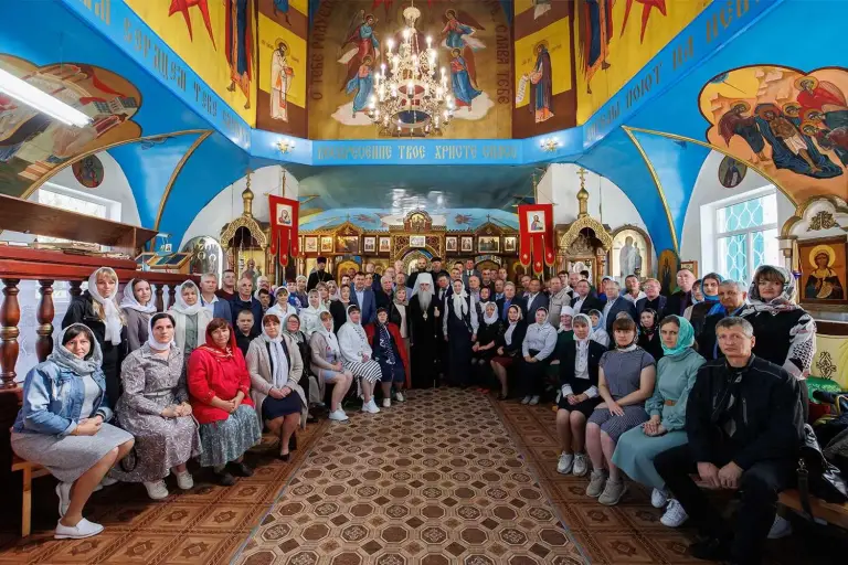 Божественная литургия в храме во имя преподобного Серафима Саровского р.п. Кузоватово