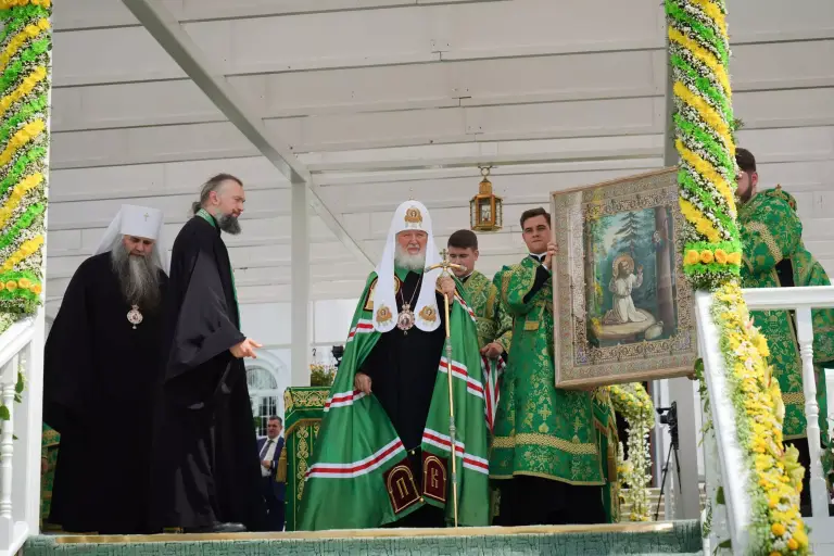 Слово Святейшего Патриарха Кирилла в праздник обретения мощей преподобного Серафима Саровского после Литургии в Серафимо-Дивеевском монастыре