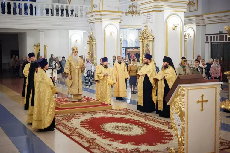 Всенощное бдение в Спасо-Вознесенском кафедральном соборе г. Ульяновска