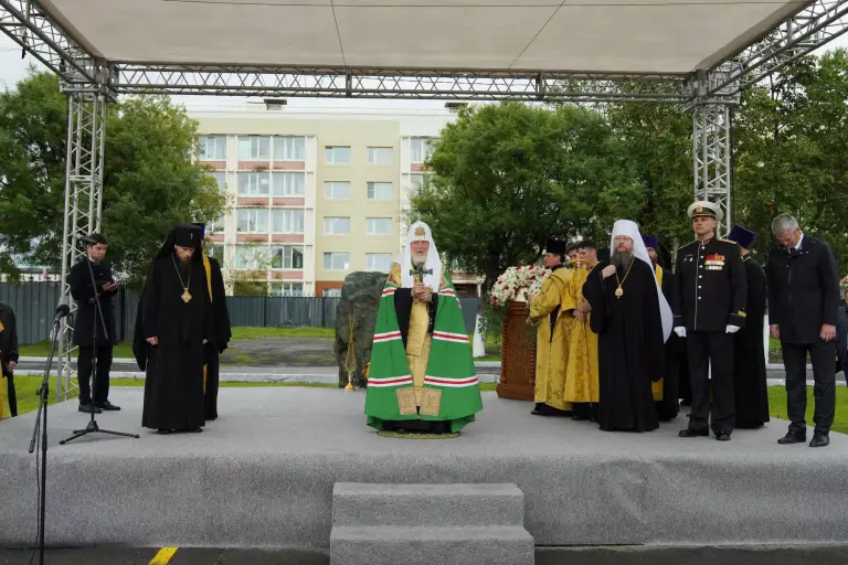 Слово Святейшего Патриарха Кирилла после освящения закладного камня храма благоверного князя Димитрия Донского в Петропавловске-Камчатском