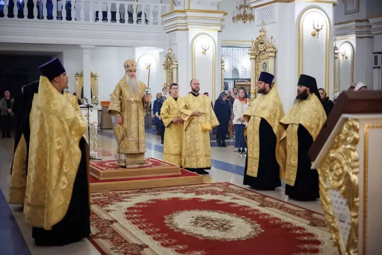 Всенощное бдение в Спасо-Вознесенском кафедральном соборе г. Ульяновска