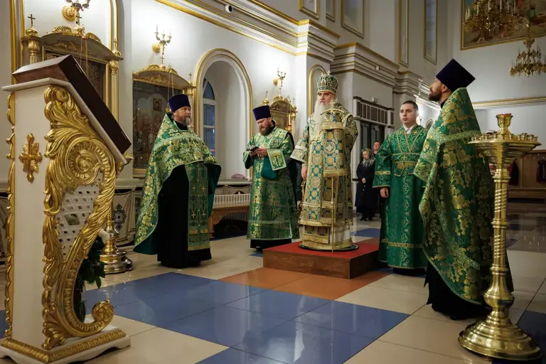 Полиелейное богослужение богослужение в Спасо-Вознесенском кафедральном соборе г. Ульяновска