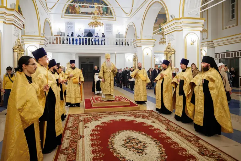 Всенощное бдение в Спасо-Вознесенском кафедральном соборе г. Ульяновска