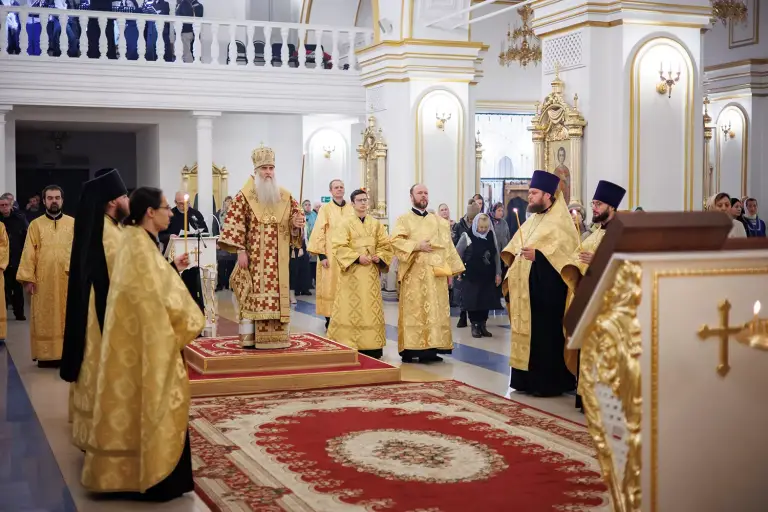 Всенощное бдение в Спасо-Вознесенском кафедральном соборе г. Ульяновска
