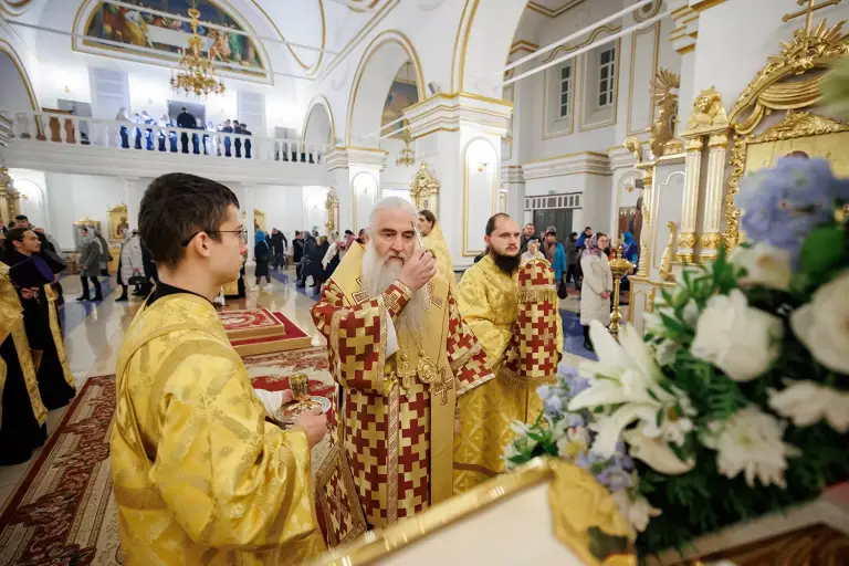 Всенощное бдение в Спасо-Вознесенском кафедральном соборе г. Ульяновска