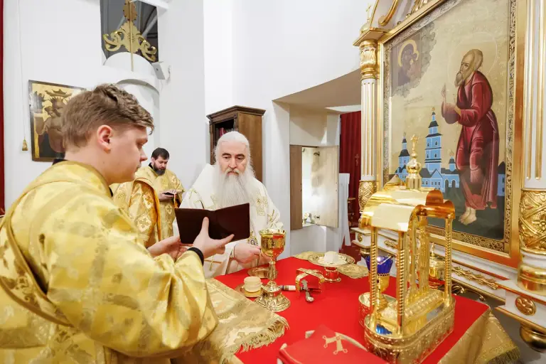 Божественная литургия в Спасо-Вознесенском кафедральном соборе г. Ульяновска