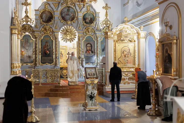 Божественная литургия в Спасо-Вознесенском кафедральном соборе г. Ульяновска