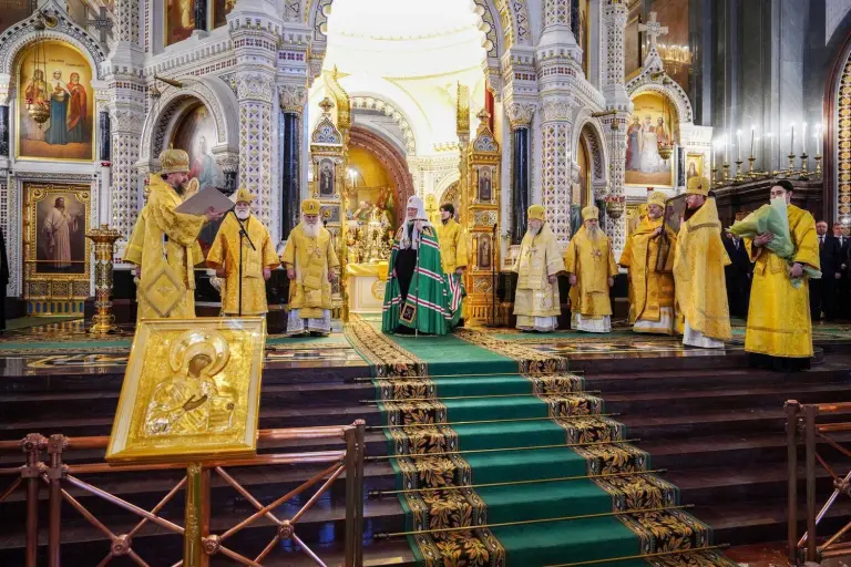 Слово Святейшего Патриарха Кирилла в 15-ю годовщину интронизации после Литургии в Храме Христа Спасителя