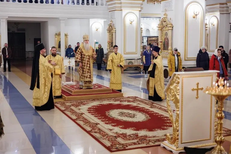 Всенощное бдение в Спасо-Вознесенском кафедральном соборе г. Ульяновска