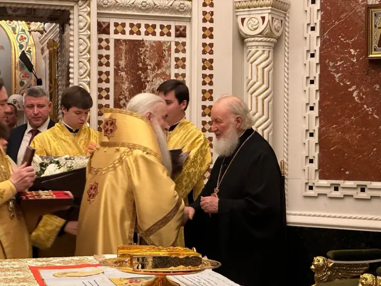 Божественная литургия в Храме Христа Спасителя в Москве