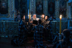 Вечерня с чином прощения в Спасо-Вознесенском кафедральном соборе г. Ульяновска